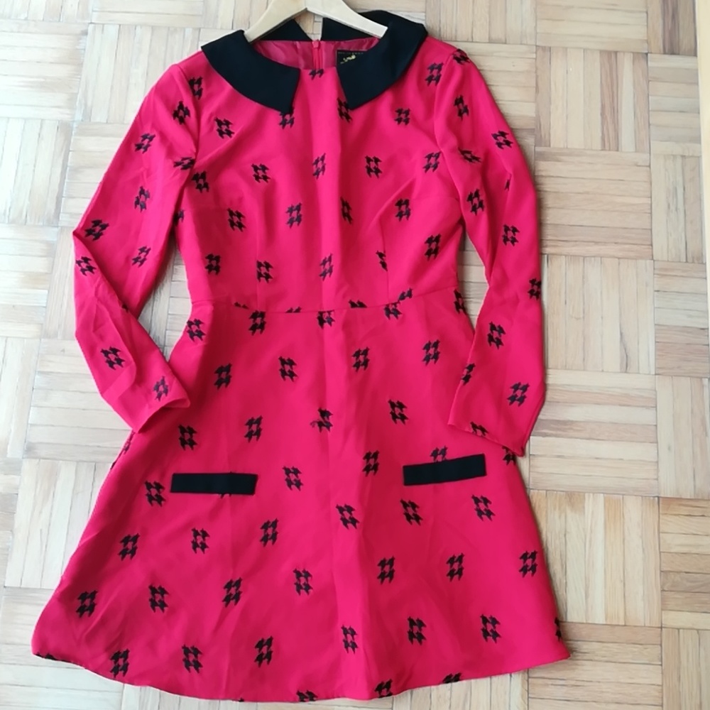 Retro fit and flare red dress